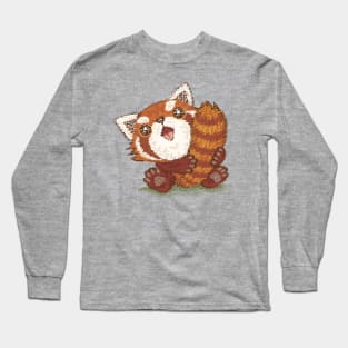 Red panda which holds a tail Long Sleeve T-Shirt